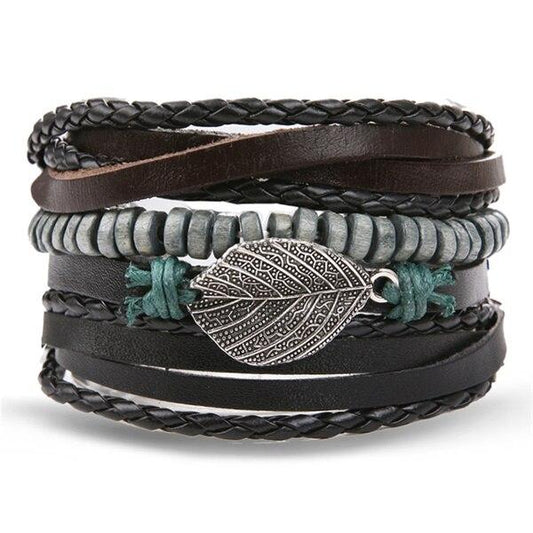 Multilayer Leather Punk Wrap Bracelets - RMS004